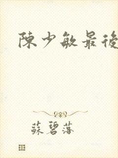 陈少敏最后结局