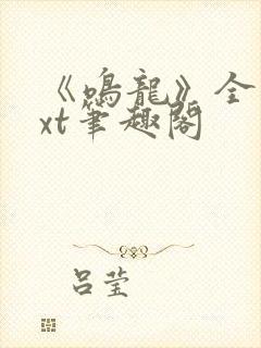 《鸣龙》全本txt笔趣阁
