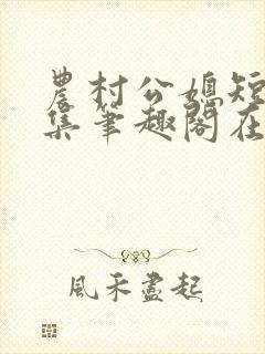 农村公媳短篇合集笔趣阁在线阅读