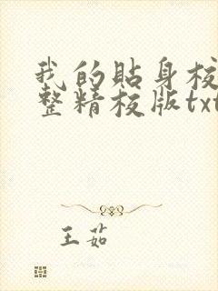 我的贴身校花完整精校版txt