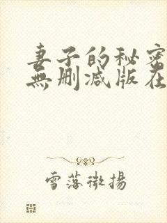 妻子的秘密日剧无删减版在线观看