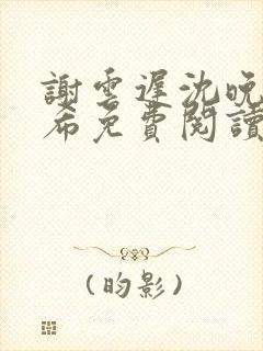 谢云迟沈晚梨叶希免费阅读