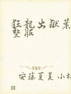 狂龙出狱叶风完整版