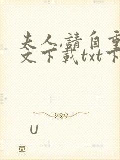 夫人,请自重全文下载txt下载