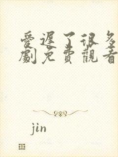 爱迟了很多年短剧免费观看全集封面