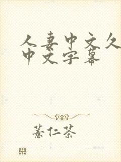 人妻中文久久久中文字幕