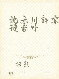 沈亦川许雾结局后番外