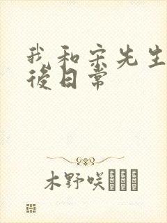 我和宋先生的婚后日常封面