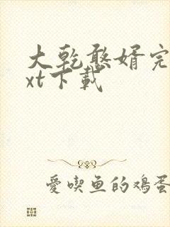 大乾憨婿完本txt下载封面