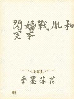 闪婚战胤和海彤完本