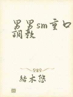 男男sm重口味调教封面