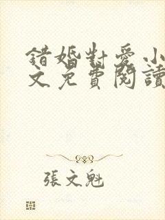 错婚对爱小说全文免费阅读