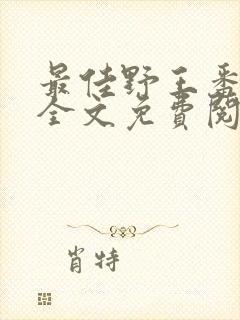 最佳野王番外篇全文免费阅读在线阅