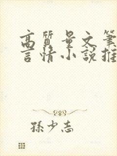 高质量文笔好的言情小说推荐