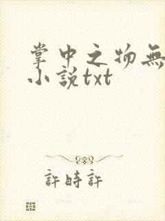 掌中之物无删减小说txt