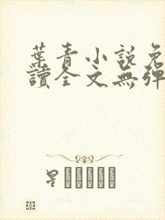 叶青小说免费阅读全文无弹窗