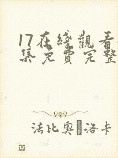 17在线观看全集免费完整版