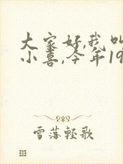 大家好,我叫林小喜,今年19封面