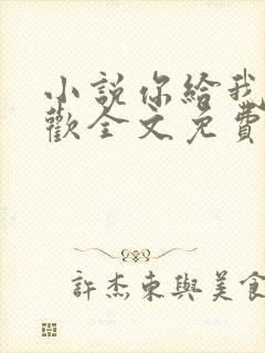 小说你给我的喜欢全文免费阅读