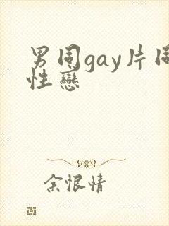 男同gay片同性恋