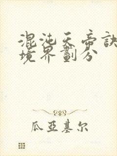 混沌天帝诀修为境界划分封面