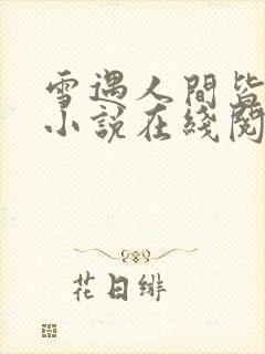 雪遇人间皆是你小说在线阅读