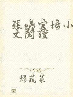 张鸣官场小说全文阅读