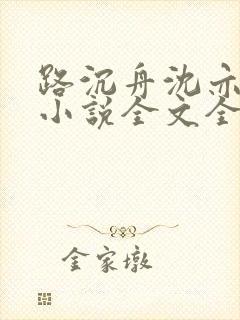 路沉舟沈亦欢的小说全文全文免费观看