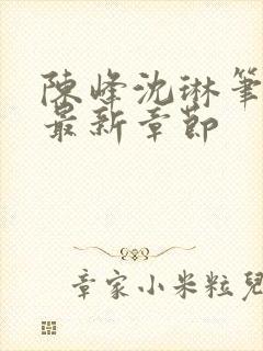 陈峰沈琳笔趣阁最新章节