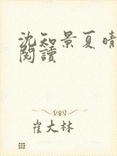 沈知景夏晴免费阅读