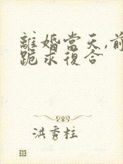 离婚当天,前夫跪求复合