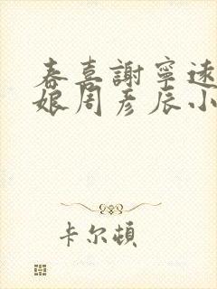 春喜谢宁远凌慧娘周彦辰小说大结局