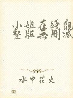 小姐在线观看完整版无删减