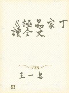 《极品家丁》阅读全文