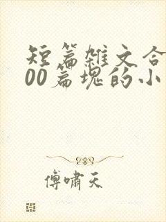 短篇杂文合集500篇块的小说封面