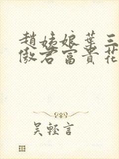 赵姨娘叶三少沈傲君富贵花