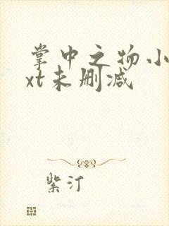 掌中之物小说txt未删减