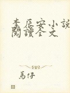 李辰安小说免费阅读全文