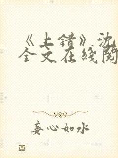 《上错》沈南初全文在线阅读笔趣阁