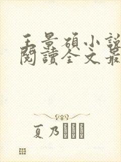 王景硕小说免费阅读全文最新章节