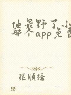 他最野了小说在哪个app免费阅读