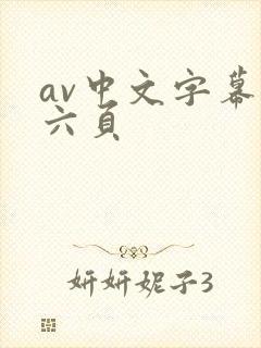 av中文字幕第六页