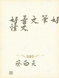 好看文笔好的言情文