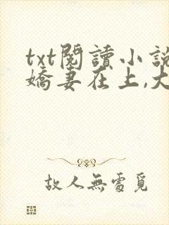txt阅读小说娇妻在上,大叔求放过