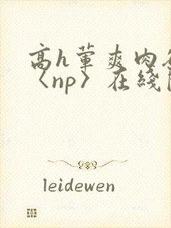 高h荤爽肉欲文〈np〉在线阅读