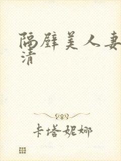 隔壁美人妻的高清