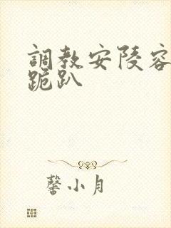 调教安陵容玉势跪趴