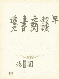 追妻要趁早全文免费阅读