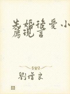 先婚后爱小说推荐现言