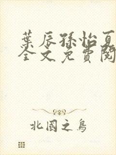 叶辰孙怡夏若雪全文免费阅读